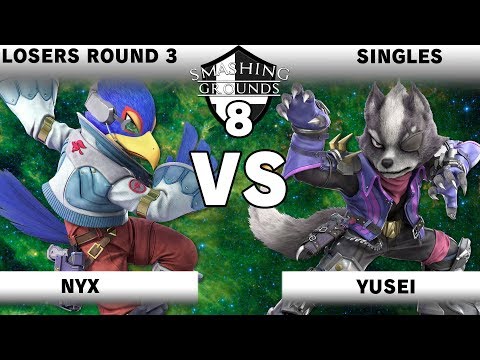Smashing Grounds 8 - Nyx (Falco) Vs. Yusei (Wolf) - Losers Round 3 - SSBU