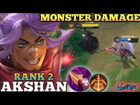 AKSHAN AMAZING MID CONTROL! BRUTAL SWING DAMAGE - TOP 2 GLOBAL AKSHAN BY Mid łane banter - WILD RIFT
