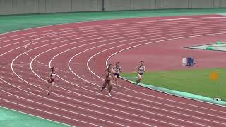 2020年埼玉県陸上競技選手権大会　女子200m予選４組　宮武、吉永、山内
