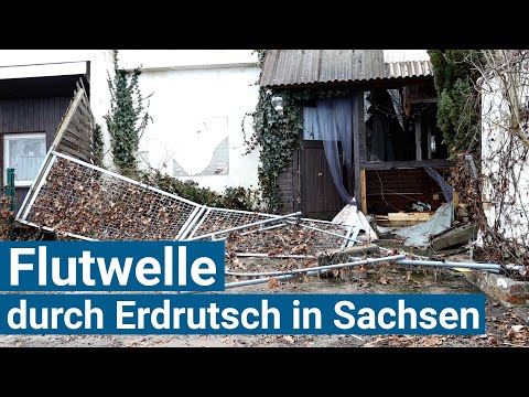 Flutwelle durch Erdrutsch in Sachsen ausgelöst
