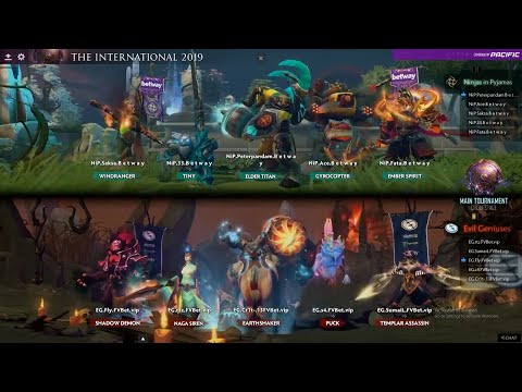 The International 2019 |  Group Stage  |  Evil Geniuses  vs Ninjas in Pyjamas - Game 2