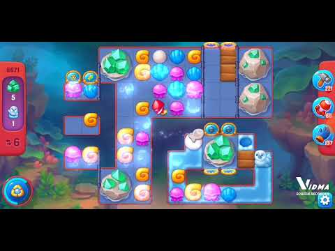 Fishdom. 8671 hard level no boosters and diamonds. 16 moves