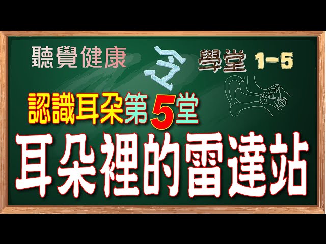 【聽覺健康冷學堂】《認識耳朵》第5堂：耳朵裡的雷達站