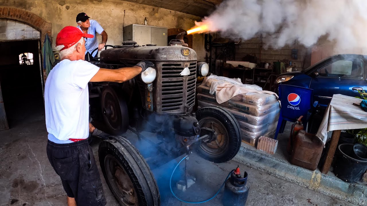ACCENSIONE ESPLOSIVA | Trattore d'Epoca Landini Testacalda