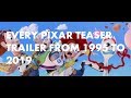 From 1995 To 2019 The History Of Pixar Teaser Trailers