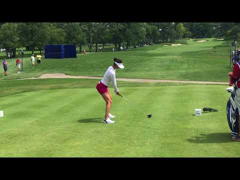 Michelle Wie Routine and Golf Swing - Down the Line - Summer 2017