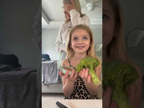 HARPER TRIES BROCCOLI FRECKLES?! 🥦😂 #makeup #grwm #funny