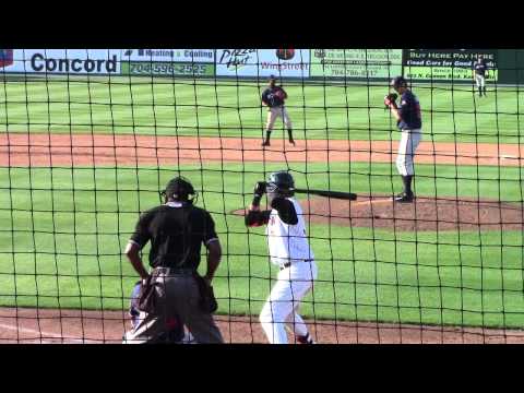 James Baldwin bats against Brandon Barker 5/3/15 Rome vs Kannapolis