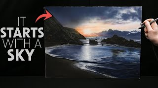 LEARN how to PAINT A SEASCAPE | FULL Airbrush Painting Tutorial