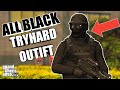 ALL BLACK Black Joggers Tryhard Outfit GTA V Online