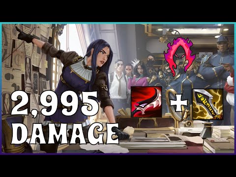 NEW CAITLYN BUILD!!! LETHALITY + CRIT  - 2,995 DAMAGE FROM HEADSHOT 😅