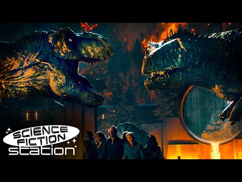 Tyrannosaurus Rex vs Giganotosaurus | Jurassic World: Dominion (2022) | Science Fiction Station