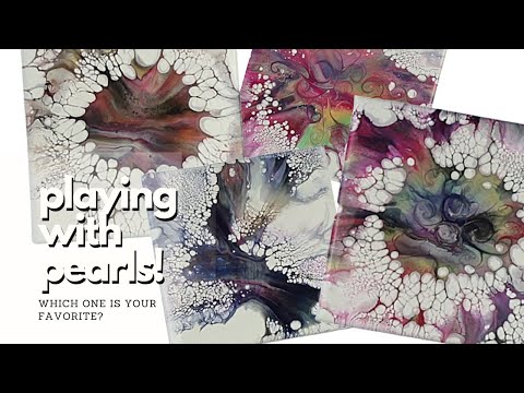 Discover the Magic of Pearls! Acrylic Dutch-Pearl Pour Paintings: Which is Your Favorite?