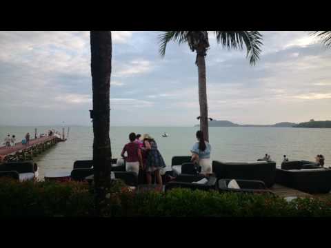 Phuket - morning view at the village on coconut island 4k