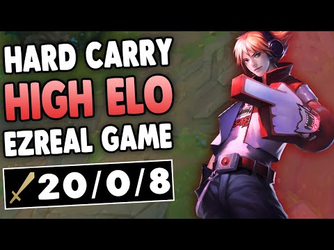 Hard Carry High Elo Ezreal Game (Full Game)