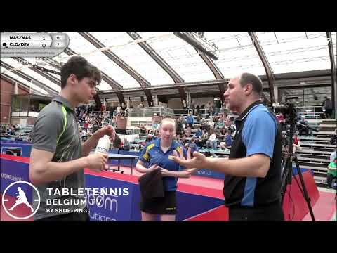 DEVOS S./ClOSSET T. - MASSART A./MASSART L. FINAL MIXED DOUBLES BELGIUM NATIONAL TABLE TENNIS