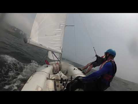420 trapezing sailing in Hong Kong