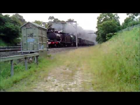 Steam Train through Meadowbank NSW