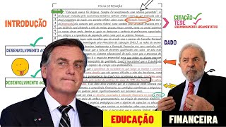 Redação Nota 1000:  Educação Financeira no Brasil - Modelo Pronto para o Enem 2022 | VouSerMelhor