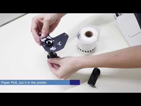 how to use reusable dk label paper roll cartridge
