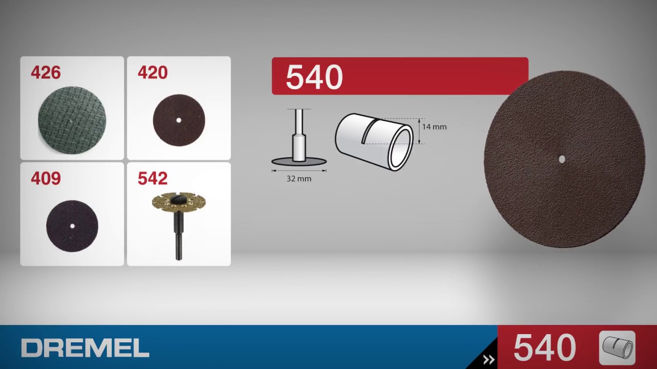 Dremel 540 Lot de 5 Disques à Tronçonner Diamètre 32mm pour