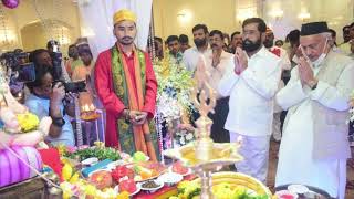 06.09.2022: Chief Minister Eknath Shinde performs Ganesh Arti at Governor’s residence