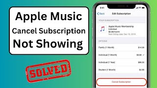 Apple Music Subscription Cancel Option Not Showing | Cancel Apple Music Subscription on iPhone iPad