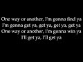 One Way Or Another Blondie Lyrics