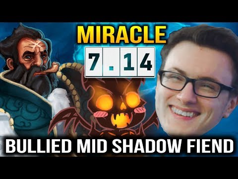 Miracle Kunkka Bullied Shadow Fiend at Middle Lane Dota 2 7.14