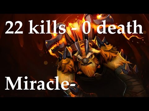 Miracle- Dota 2 [Earthshaker] 22 kills - 0 death