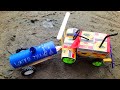 How To Make Matchbox Water Tank Tractor Trolley DIY Tractor Science Project Water Tank Tractor