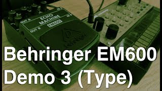 Video thumbnail for [DEMO] Behringer EM600 Echo Machine Part 3: Delay Types (w/ Volca Keys) by Philip+