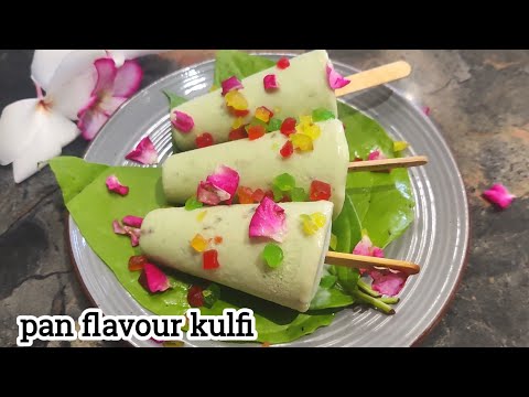 Summer's cool refreshing water flavoured kulfi pan flavour kulfi recipe in hindi