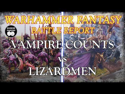 WARHAMMER FANTASY 8th ed BATTLE REPORT: Vampire Counts vs Lizardmen **STORM OF MAGIC SPECIAL!**