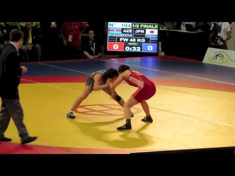 2012 Women's World Championships: 48 kg Patimat Bagomedova (AZE) vs. Eri Tosaka (JPN)