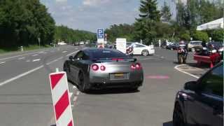 preview picture of video 'Nissan GT-R Sound + BMW M3 GTS at gasstation Nüburgring Nordschleife !'