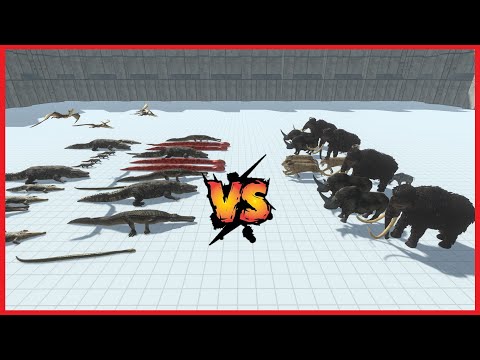 PREHISTORIC MAMMALS VS REPTILES (4VS4) - ANIMAL REVOLT BATTLE SIMULATOR