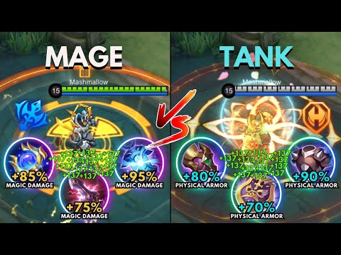 Gatotkaca Mage Build vs Gatotkaca Tank Build