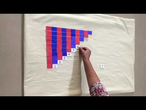 Number rods with cards presentation-Montessori at HOME