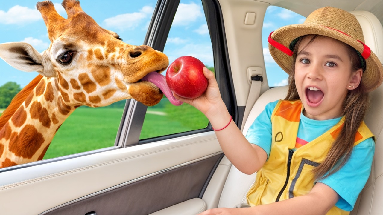 Mike and Sasha Safari Adventure with Uncle - Kids learn to be kind and help others