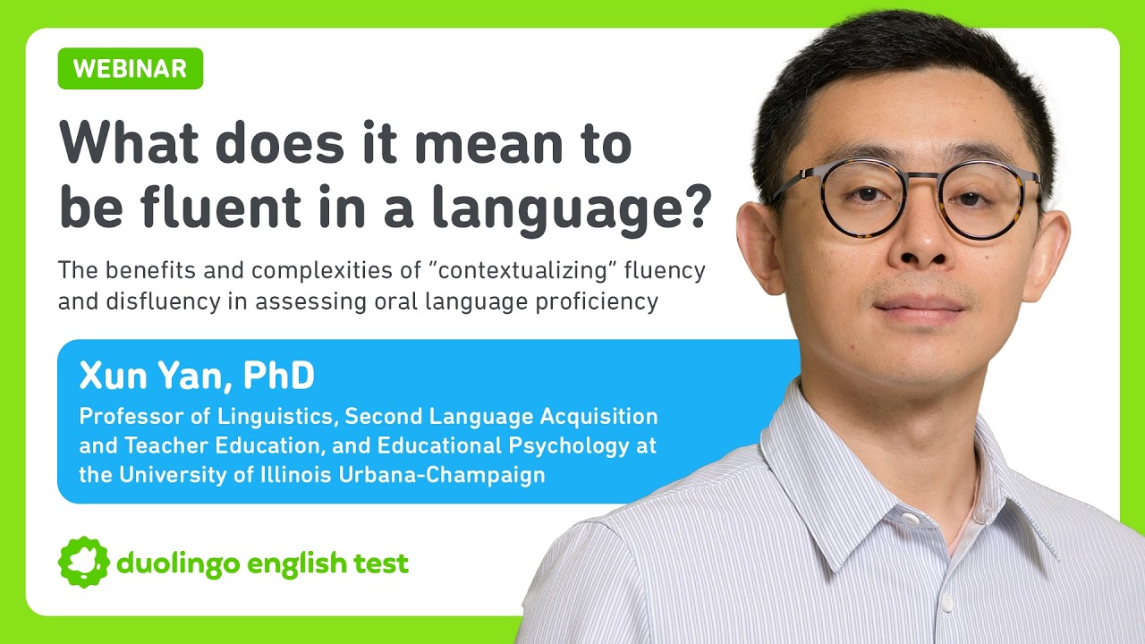 Webinar: What does it mean to be fluent in a language? Contextualizing fluency and disfluency...