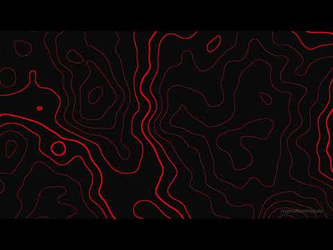 Red Topographic Line Animation | 10H Seamless Loop | 4K UHD, OLED Friendly, Ambient Contour Lines