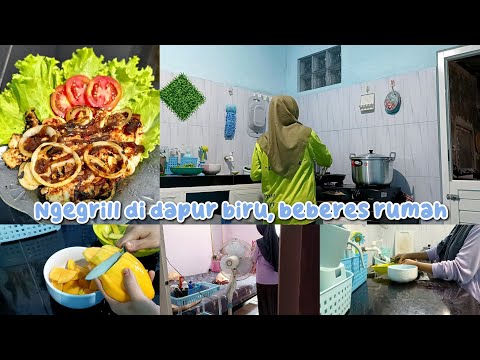 , title : 'NGEGRILL di dapur biru lanjut beberes rumah'