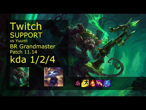 Twitch Support & Ezreal vs Yuumi & Vladimir - BR Grandmaster 1/2/4 Patch 11.14 Gameplay
