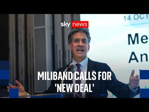 Ed Miliband gives keynote speech at Rockefeller economic summit