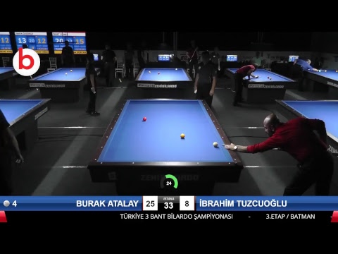 BURAK ATALAY & İBRAHİM TUZCUOĞLU Bilardo Maçı - 2018 ERKEKLER 3.ETAP-1.TUR