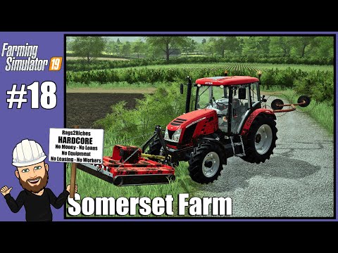Rags2Riches Hardcore #18 - Mowing Around The Service Station - Somerset Farm - Seasons FS19