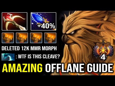 How to 100% DELETE 12K MMR Morph From Offlane | EPIC Pro Earthshaker 40% Cleave Aghs Totem Dota 2