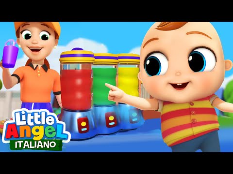 Impara i Colori Con Gianni 🍊🥝🍋 Cartoni Animati & Canzoni Bambini | Little Angel Italiano