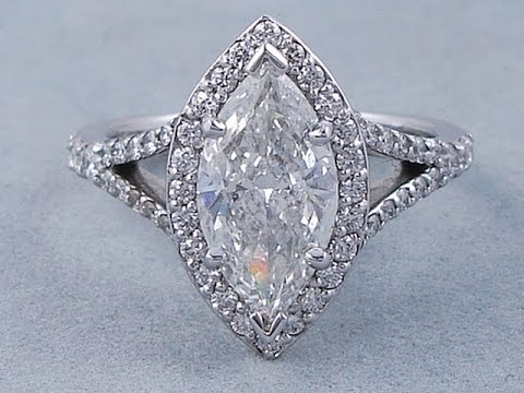 2.12 ctw Marquise Cut G SI1 Diamond Engagement Ring - BigDiamondsUSA